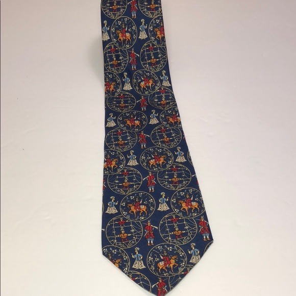 Salvatore Ferragamo Silk Renaissance Print Tie - Picture 2 of 5